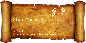 Gion Marcell névjegykártya
